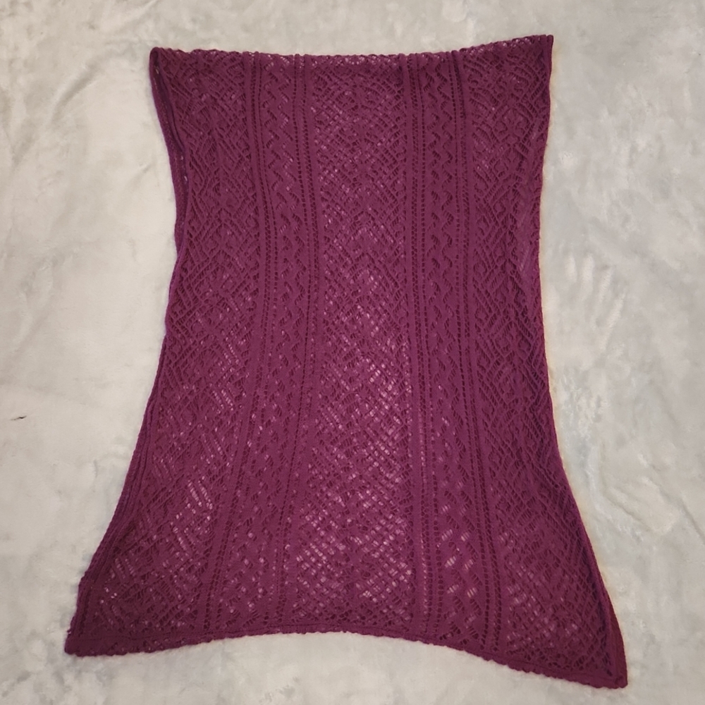 Knit Infinity Scarf Purple OS